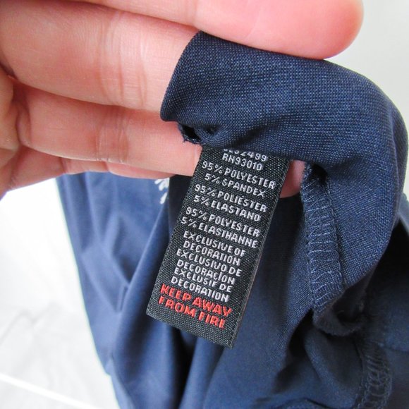 NANETTE LEPORE Slip Dress With Lace in Navy Blue Size-L - Picture 9 of 10